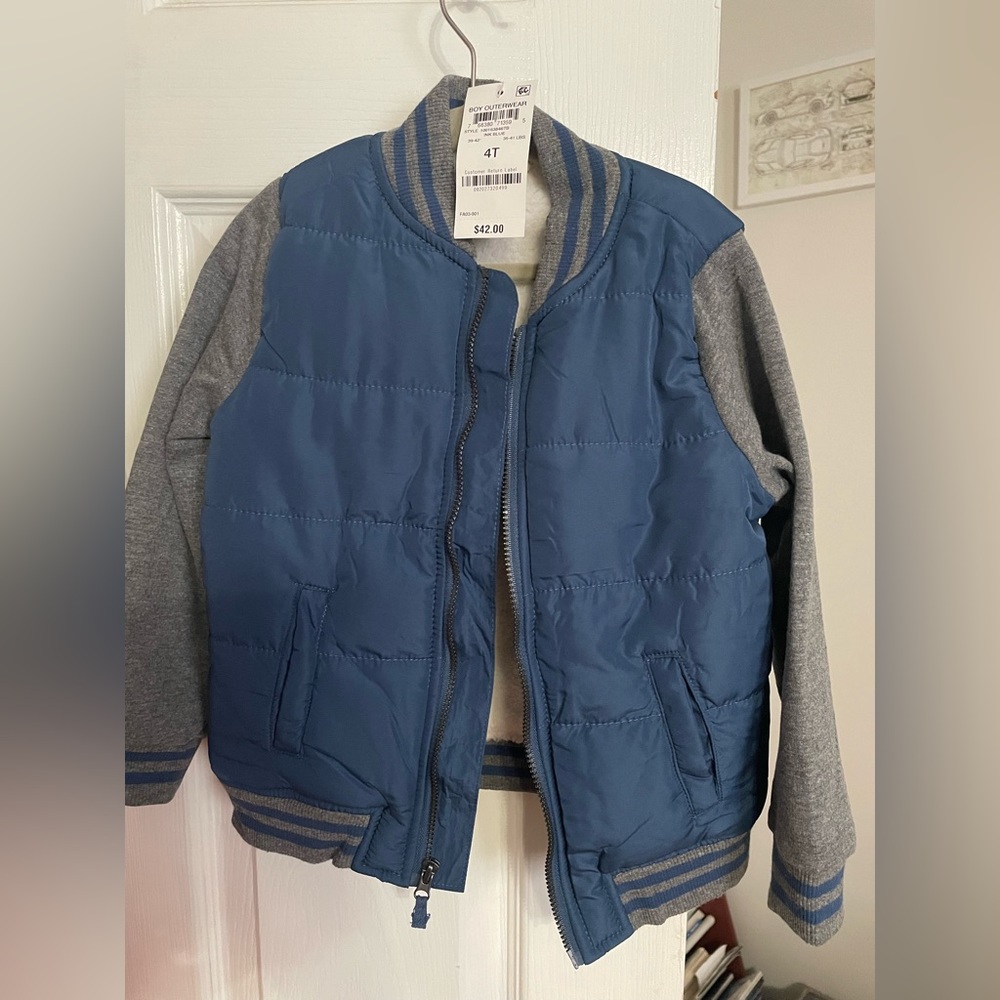 Toddler boys, fleece lined jacket. Brand new!